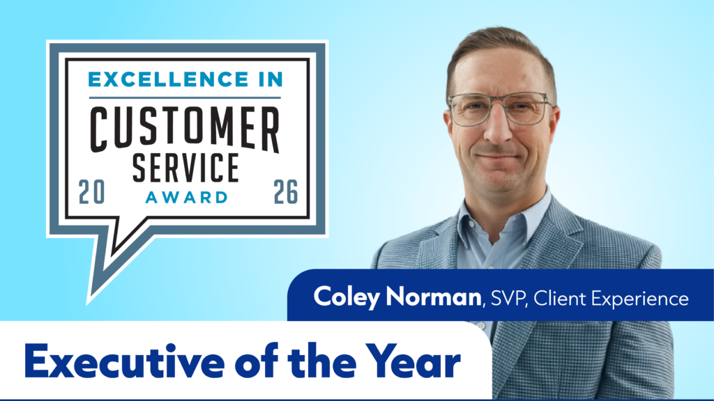 Coley Norman Named Customer Service Executive of the Year